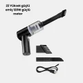 BUĞZ Mini Şarjlı Araç Süpürgesi – 120W Güçlü Motor, 5500PA Vakum Emiş, Yıkanabilir Filtre