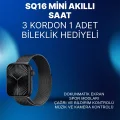 BUĞZ Mini Series 10 Akıllı Saat | 3 Kordon + Bileklik Hediyeli, Tüm Telefonlarla Uyumlu - BUĞZ