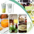 BUĞZ Mini Taşınabilir Mikser 350 Ml Smoothie Makinesi Meyve Sıkacağı Şarj Edilebilir Blender Yeşil