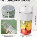 BUĞZ Mini Taşınabilir Mikser 350 Ml Smoothie Makinesi Meyve Sıkacağı Şarj Edilebilir Blender Yeşil