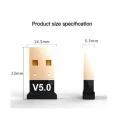BUĞZ Mini USB Bluetooth adaptör, USB 3.0 bağlantı, Bluetooth destekli, turkuaz renk, 2 yıl garantili