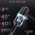  Mini Vakumlu Type C Şarjlı Araç Süpürgesi El Süpürgesi Şarjlı Çok Fonksiyonlu 5500 Pa