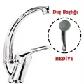 BUĞZ Mix Kuğu Banyo Batarya + Duş Başlığı Hediyeli