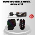 BUĞZ Mobil Gaming Oyun Seti 5in1 X8 Pro Çipset RGB Klavye Mouse Telefon Tutucu