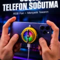 BUĞZ Mobil Oyuncular İçin RGB Işıklı Telefon Soğutucu