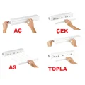  Mobilya 5 Ipli Çek As, Otomatik Çamaşır Askısı Pratik Çamaşır Kurutmalık