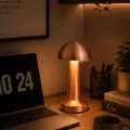 BUĞZ Modern Bronz Mantar Masa Lambası LED Dokunmatik Dekoratif Aydınlatma