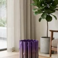 BUĞZ Modern Dekoratif Vazo Mor Gri Geçişli Şık Tasarım Masa Üstü Kullanım