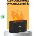 BUĞZ Modern Tasarımlı Alev Efektli LED Aromaterapi Hava Nemlendirici