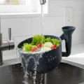 BUĞZ Modern Tasarımlı Sebze Yıkama Kabı Süzgeçli Pratik Mutfak Aparatı