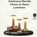 BUĞZ Modern USBli Kablosuz Masa Lambası – Minimalist Tasarım, 3 Farklı Parlaklık