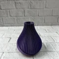 BUĞZ Mor Çizgili Dekoratif Vazo 11 cm Modern Tasarım Aksesuar