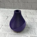 BUĞZ Mor Çizgili Dekoratif Vazo 11 cm Modern Tasarım Aksesuar - Lisinya