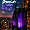BUĞZ Mor Işıklı Elektrikli Sinek Öldürücü Lamba Balkon Bahçe Kamp Kullanım Cihazı