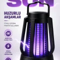 BUĞZ Mor Işıklı Taşınabilir Sineksavar Lamba Tek Tuşlu Koruyucu Gövdeli Kullanışlı Cihaz