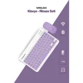 BUĞZ Mor Kablosuz Klavye Ve Mouse Seti