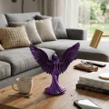 BUĞZ Mor Melek Biblo Küçük Boy Dekoratif Angel Figür Modern Ev Aksesuarı
