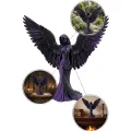 BUĞZ Mor Melek Biblo Küçük Boy Dekoratif Angel Figür Modern Ev Aksesuarı