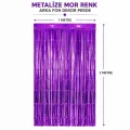 BUĞZ Mor Metalize Parti Perdesi 100x200 Cm – Kapı Ve Arka Fon Perdesi