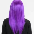 BUĞZ Mor Renk Düz Kesim Uzun Parti Peruğu Takma Saç