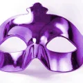 BUĞZ Mor Renk Kostüm Partisi Ekstra Parlak Balo Maskesi 15x10 Cm