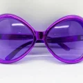 BUĞZ Mor Renk Yeşilçam Nostalji 80li Yıllar 90lı Yıllar Parti Gözlüğü  7x16 cm