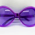 BUĞZ Mor Renk Yeşilçam Nostalji 80li Yıllar 90lı Yıllar Parti Gözlüğü  7x16 cm