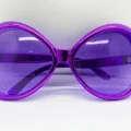 BUĞZ Mor Renk Yeşilçam Nostalji 80li Yıllar 90lı Yıllar Parti Gözlüğü  7x16 cm