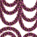  Mor Turuncu Renk 4 cm Genişlik Garland Çift Renk Sim Süs 180 cm