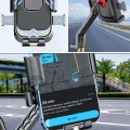 BUĞZ Motor,motosiklet,bisiklet ,scooter İçin 360 Derece Dönebilen Dikiz Aynası Versiyonu Telefon Tutucu Aparat