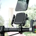 BUĞZ Motosiklet Gidon Ve Ayna Bağlantılı Motor Ve Bisiklet Uyumlu Telefon Tutucu 12-24w Hızlı Şarj