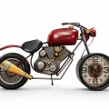 BUĞZ Motosiklet Tasarımlı Metal Duvar Saati Alk5791