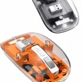 BUĞZ Mouse Fare Kablosuz Mouse Fare Şarjlı Bluetooth Sessiz 5 Tuşlu Şeffaf