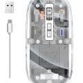BUĞZ Mouse Fare Kablosuz Mouse Fare Şarjlı Bluetooth Sessiz 5 Tuşlu Şeffaf