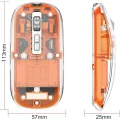 BUĞZ Mouse Fare Kablosuz Mouse Fare Şarjlı Bluetooth Sessiz 5 Tuşlu Şeffaf