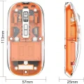 BUĞZ Mouse Fare Kablosuz Mouse Fare Şarjlı Bluetooth Sessiz 5 Tuşlu Şeffaf