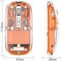 Mouse Fare Kablosuz Mouse Fare Şarjlı Bluetooth Sessiz 5 Tuşlu Şeffaf