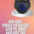  Müzik Çalar Bluetooth Hoparlör Speaker 5.0 Kablosuz Baykuş Görünümlü