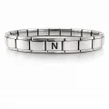 BUĞZ N Harfli Çelik Bileklik – Kişiye Özel Baş Harf Bileklik – Paslanmaz Çelik Zarif Bileklik