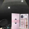 BUĞZ Nabız Ölçer Hediye Bileklikli Akıllı Saat ve Dijital Göstergeli Bluetooth Kulaklık Çoklu Şarj Girişi