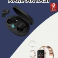 BUĞZ Nabız Ölçer Hediye Bileklikli Akıllı Saat ve Dijital Göstergeli Bluetooth Kulaklık Çoklu Şarj Girişi - BUĞZ