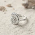 BUĞZ Nautilus Tasarım Gümüş Renk Kadın Yüzük