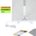 BUĞZ Neon Işıklı 7 Renk Işık Boyama Kalemli Led Resim Panosu Boyama Tahtası Kalemleri 20 X 20