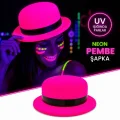 BUĞZ Neon Pembe UV Parti Şapkası Plastik