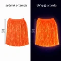 BUĞZ Neon Turuncu Hawaii Parti Eteği 40 cm