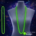 BUĞZ Neon Yeşil Boncuk Kolye 80 cm – Retro 80’ler 90’lar Parti Aksesuarı