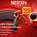 BUĞZ Nescafe Classic 2 gr Stick Hazır Kahve 100 Adet %100 Çözünebilir Yoğun Aromalı