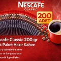 BUĞZ Nescafe Classic 2 gr Stick Hazır Kahve 200 Adet %100 Çözünebilir Yoğun Aromalı Ekonomik Paket