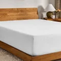 BUĞZ Eco Lounge Pamuk Çift Kişilik Lastikli(fitted)  Penye Çarşaf Beyaz
