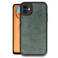BUĞZ İphone 11 Kılıf Aras Deri Kapak - Koyu Yeşil